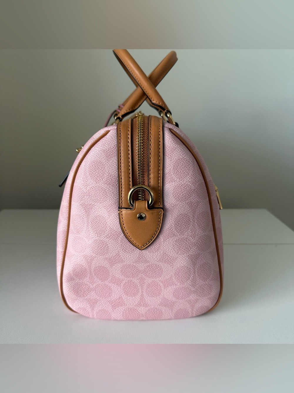 Coach Large Powder Pink Rowan with Matching Pink Wallets and Passport holder - Picture 6 of 15